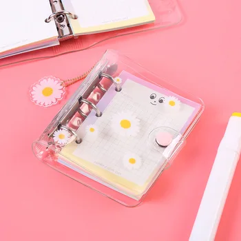 

Creativity Mini Cute Loose-leaf Hand Ledger Girl Heart Small Notebook Cute Diary Soft Copy Three-hole Notebook Office Stationery