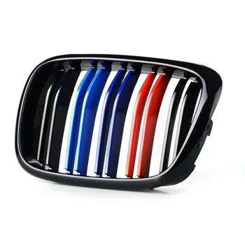 

MAHAQI One Pair Front Center Kidney Grilles for BMW E39 Gloss Black Mixed Color Grill 518 520 523 525 528 530 1999 2000 2001 200