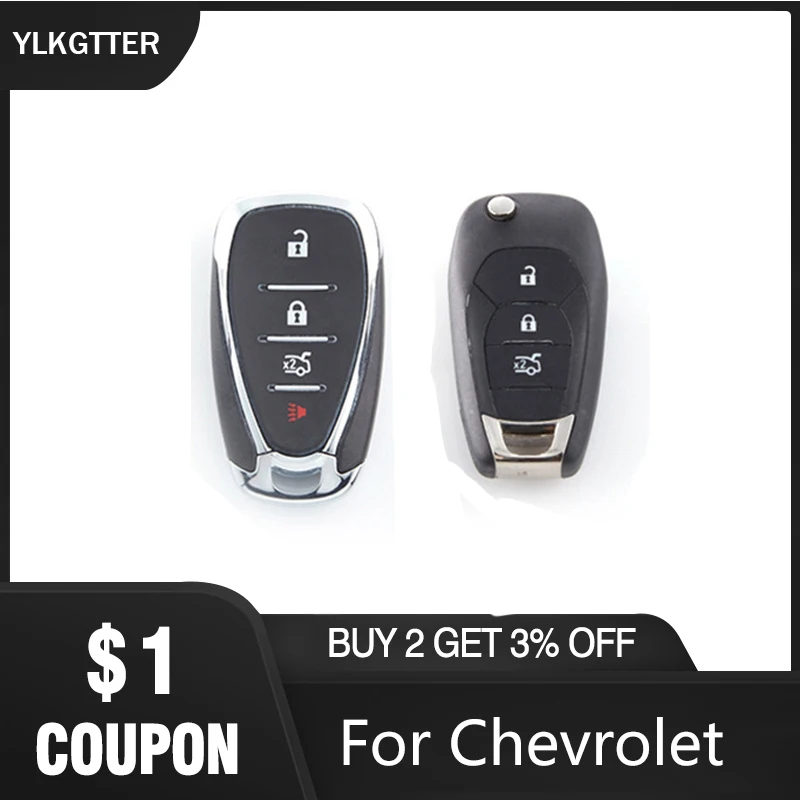 

YLKGTTER Carbon Fiber Pattern Car Key Case for Chevrolet Malibu XL Tracker 2017 Cruze Equinox Camero Car Key Protective Shell