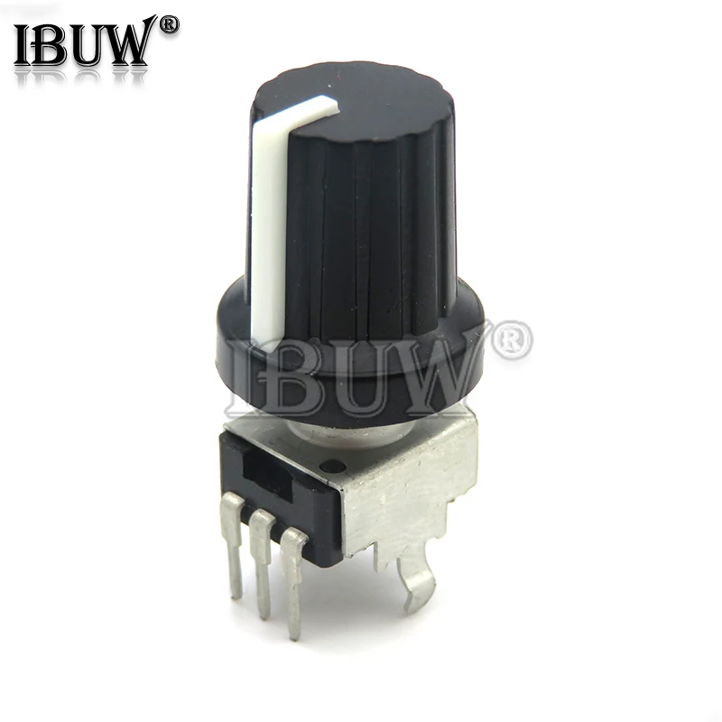 RV09 Vertical Adjustable Resistor 3pin Seal Potentiometer 1K ~ 500K Ohm 5 Pairs = 10PCS For Arduino with knob Yellow cap