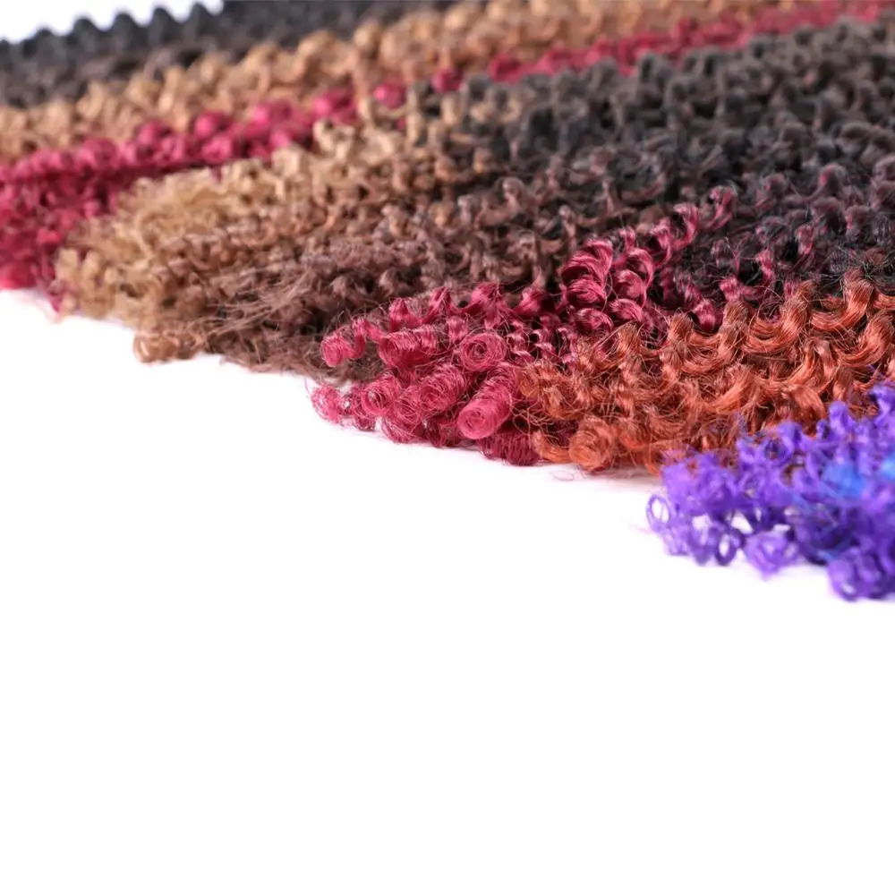 DAIRESS 18" Passion Twist Hair Ombre Color Water Wave Crochet Braids Synthetic Hair Extensions Passion Twist Crochet Hair