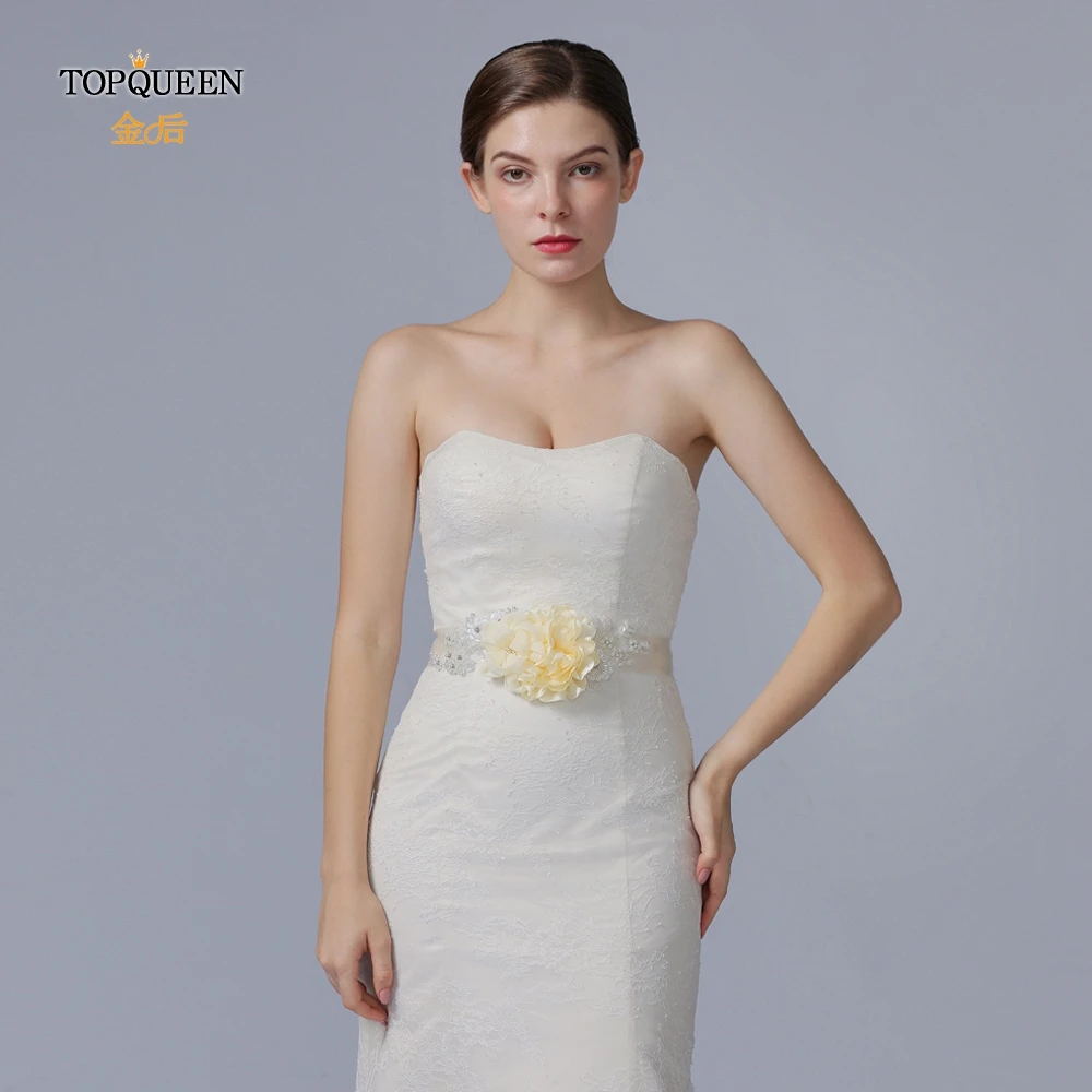 TOPQUEEN S172 красивые цветы Свадебные ремни свадебные пояса, красивые цветы свадебные Ремни свадебные пояса