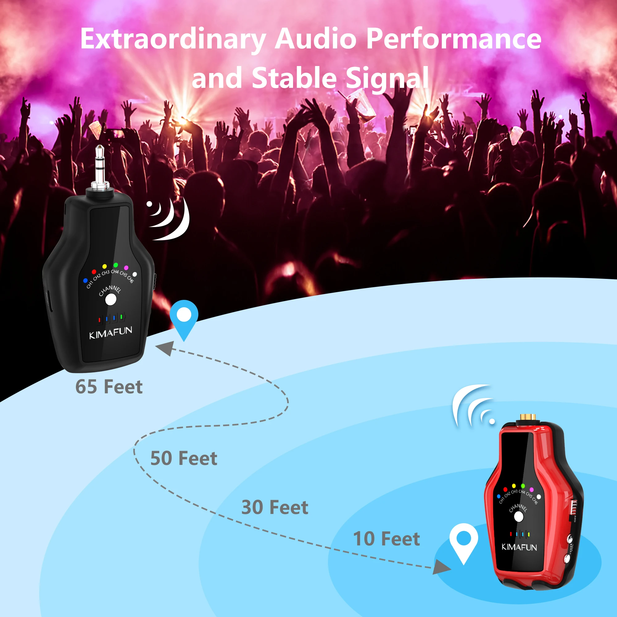 Sistema sem Fio do Monitor da In-ear 2.4g com Transmissor e Receptor de Beltpack para o Desempenho da Fase Ensaio da Faixa Registro da Câmera - Image 4