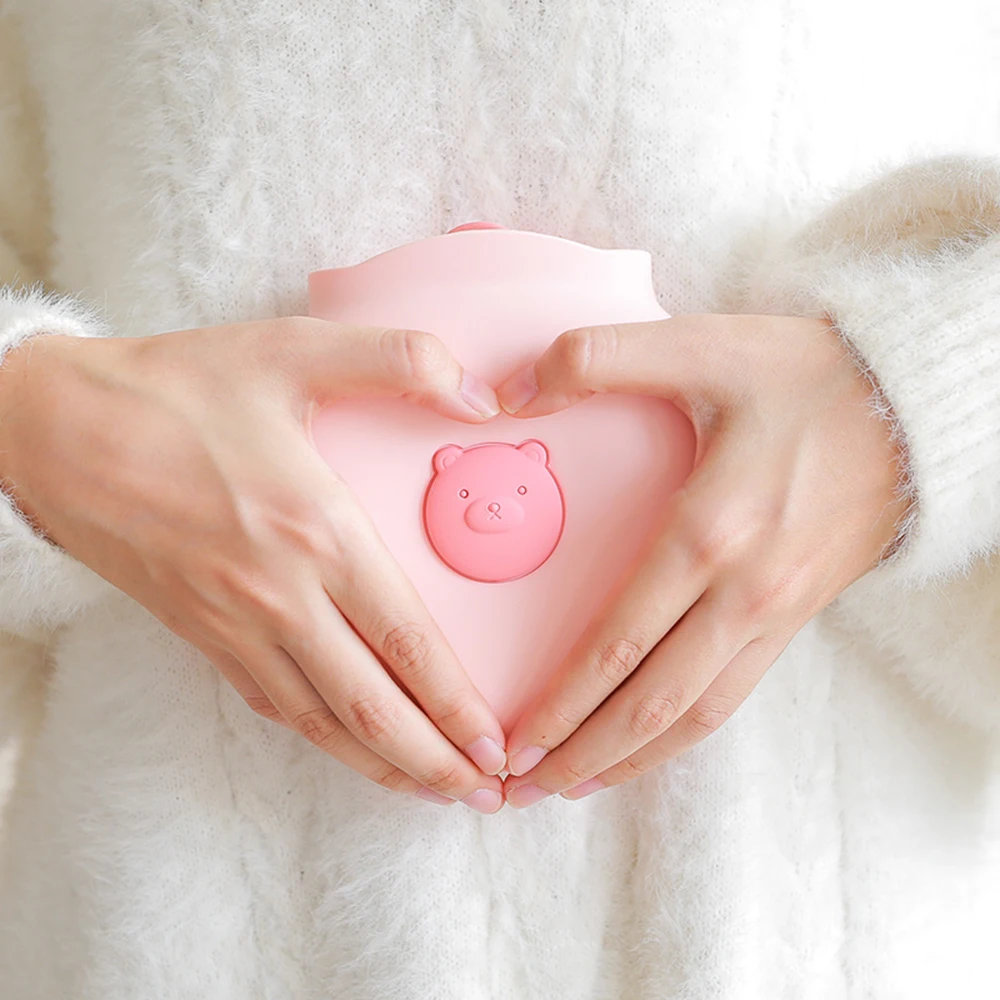 Silicone Hand Warmer Hot Water Bag 560ml Cute Hot Water Bottle Mini Portable Dual-use Cold and Hot Water Bags Handwarmer Body