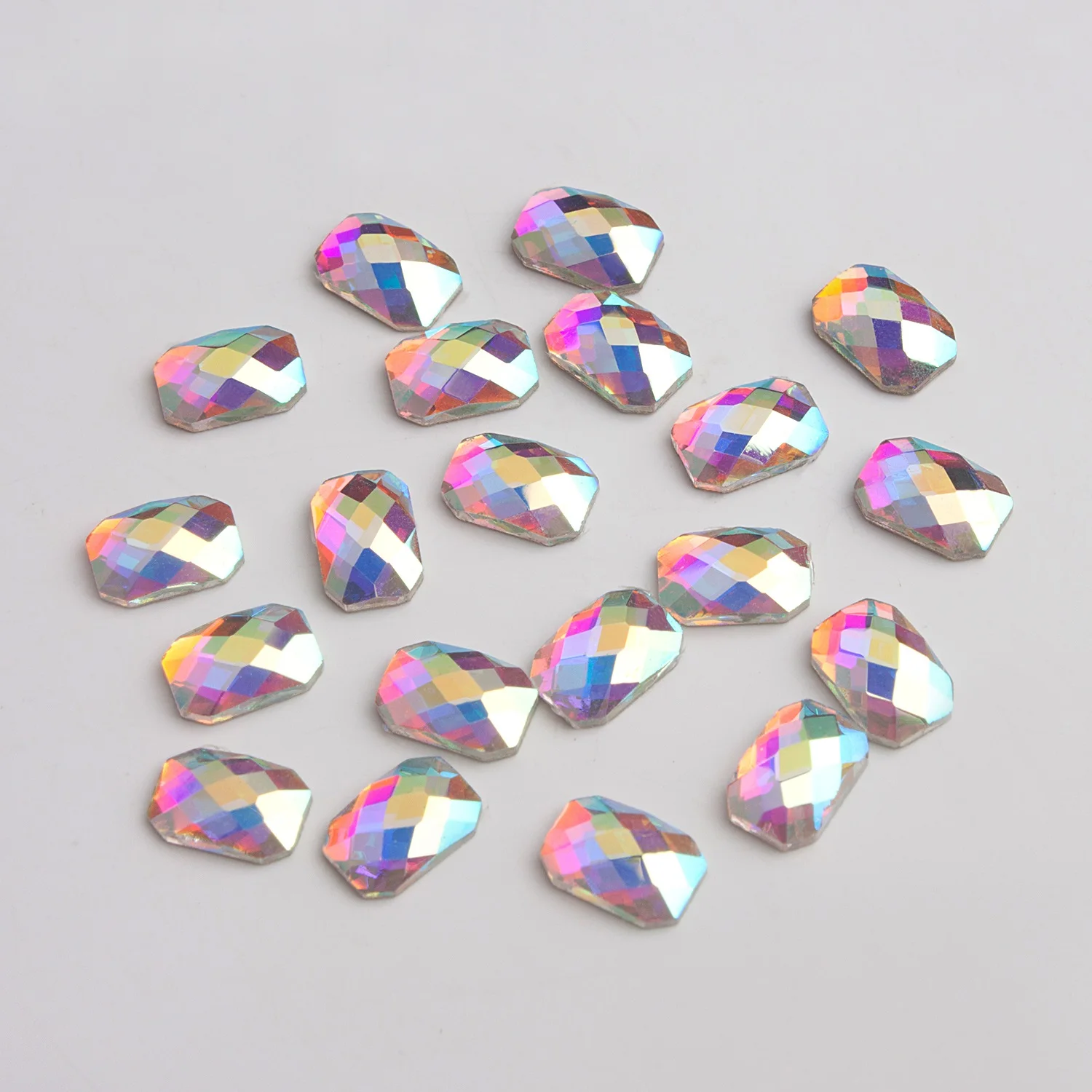 1 Pack Nail Art Rhinestones Flat Shapes Crystals Glass AB Colorful Stones for 3D Nails Art Decoration Manicure Gems Diamonds - Цвет: BB310