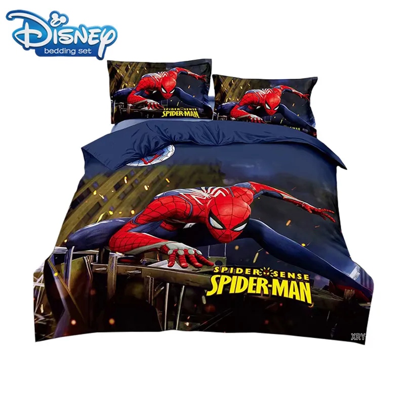 Disney Cartoon Spider Man Bedding Set Twin Size Bed Sheets Duvet Covers