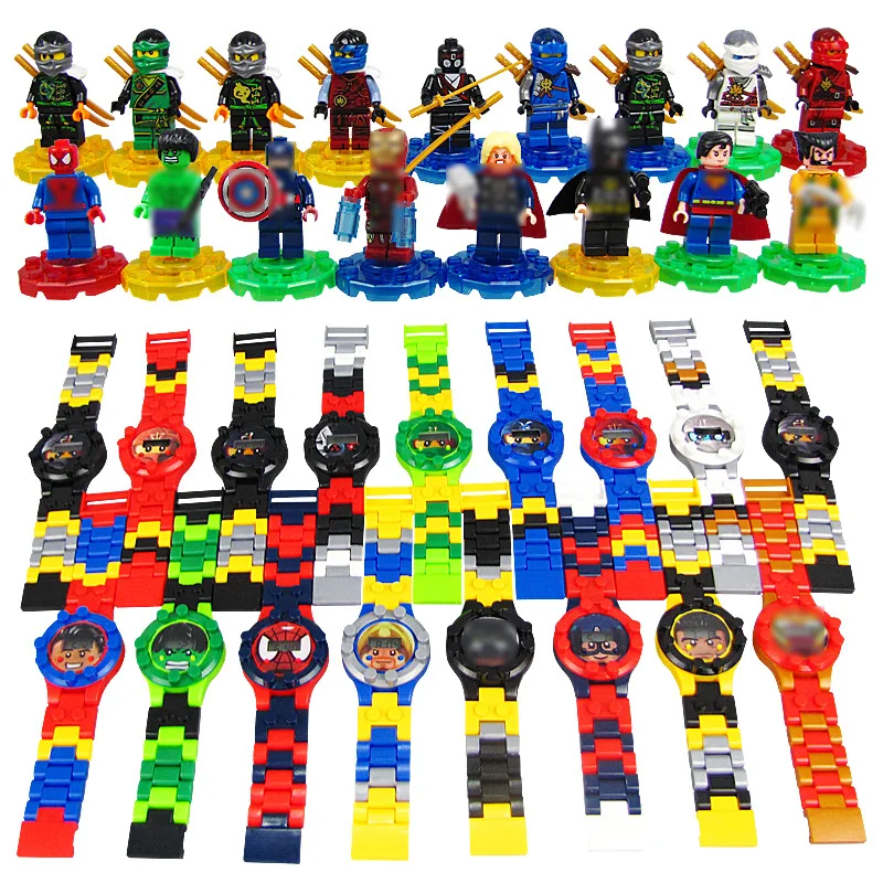 

Kids Watches Building Blocks Bricks Toys Children Watch Compatible LegoINLY NinjagoINLY LegoINGS Duplo LegoINGL MinecraftING Toy