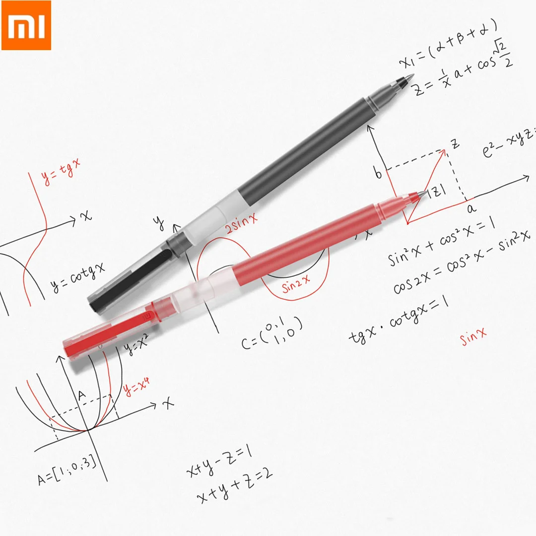 Original Xiaomi Mi High-capacity Ink Pens In 2 Colors Xiomi Mihome Gel Pen Xaomi For Office Student School Writing Luxury 2021 |