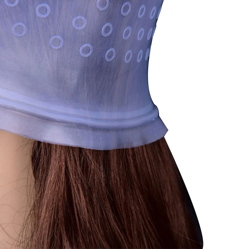 Силиконовые многоразовые окраски волос подсветка колпачок для красителя глазурь чаевые с иглой прозрачный волос колпак для окраски волос инструмент крюк салон
