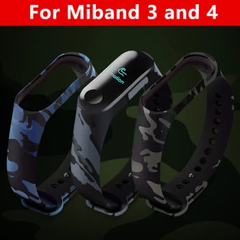 

Camouflage Wristband For Xiaomi Band 3 and 4 Bracelet Wrist Strap Silicone For Xiomi Xaiomi Xiami Xaomi Mi 4