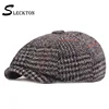 SLECKTON 2022 Winter Warm Hats for Men 10%Wool Newsboy Caps Retro Octagonal Hat Casual Mens Fashion Berets Peaky Blinders Gorras ► Photo 1/6