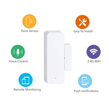 3x Tuya WiFi inteligente Sensor de puerta Tuya hogar inteligente Tuya Sensor de vida inteligente para ALARMA DE SEGURIDAD PARA EL HOGAR soporte Alexa Google Home