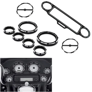 

Motorcycle o, Speaker, Instrument Cover Trim Burst Bezel Kit for Touring Road Glide Street Glide 1996-2013
