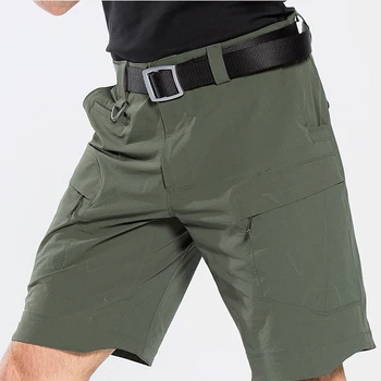 

Summer Cool Shorts Men Stretch Loose Cargo Trousers Military Tactical Quick Dry Shorts Sweatpants Male Working Pants Hot Sale