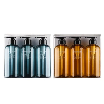 

1Set Transparent Lotion Bottle Body Soap Spray Bottles 300ml Plastic Travel Refillable flacon Container Empty Cosmetic Container