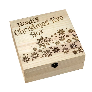 

CHRISTMAS EVE BOX Christmas Wooden Carving Gift Box Creative Xmas Tree Box Chocolate Greeting Cards Apples Children Gift Box