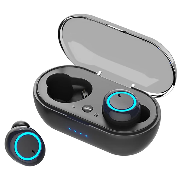 Ubeamer D10 беспроводные Bluetooth V5.0 наушники новейшая оригинальная Смарт сенсорная гарнитура портативная с зарядным устройством для HD музыки - Цвет: Black