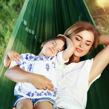 

Outdoor Parachute Hammock Portable Camping Parachute Fabric Tent Hanging Hammock Bed High Strength Sleeping Swing Army Green