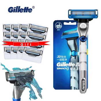 

Gillette Mach 3 Turbo 3D Men's Razor Handle Machine for Shaving Blade Face Shaver Cassettes Shaver For Beard Replacebale Blade