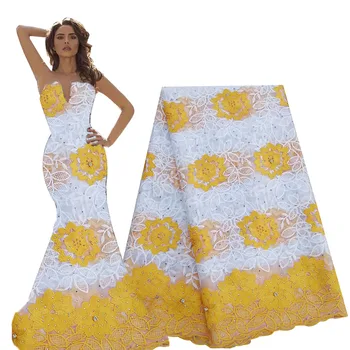 

Latest African Laces Fabrics Embroidered African French Lace Fabric Cheap African French Net tulle Lace Fabric