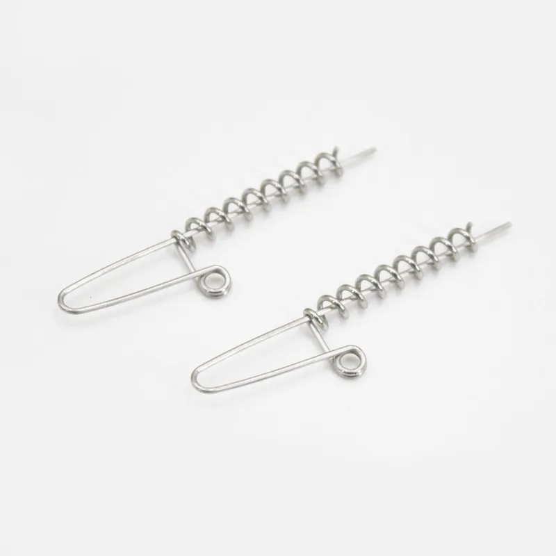 Soft Fishing Bait Connector Worms Lure Spring Lock Pins 45/60MM To Fixed Latch Needle Soft Lures Pesca Accessories 20pcs/lot fishing accessories,fishing line connectors,fishing tools,fishing tool,fishing tackle