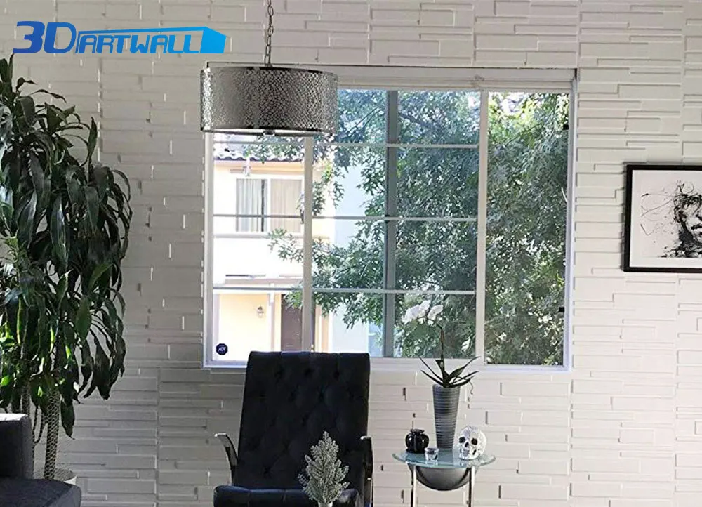 3DARTWALL белые ПВХ 3D стеновые панели с популярным дизайном кирпича, поставляется в 12 плитках, покрывающих 32 кв футов