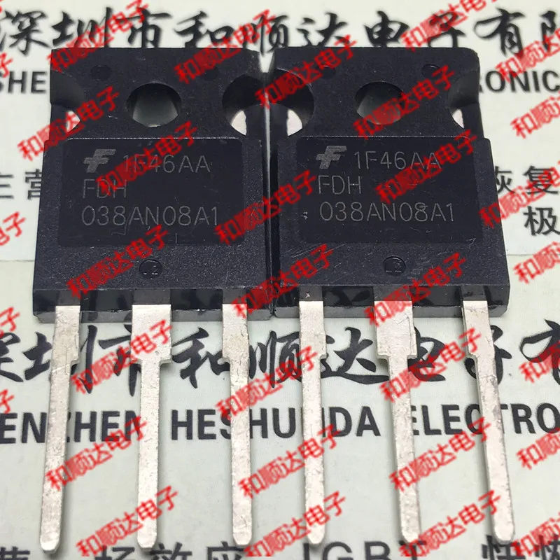 10pcs/lot FDH038AN08A1 New stock TO-247 75V 80A | Электронные компоненты и принадлежности