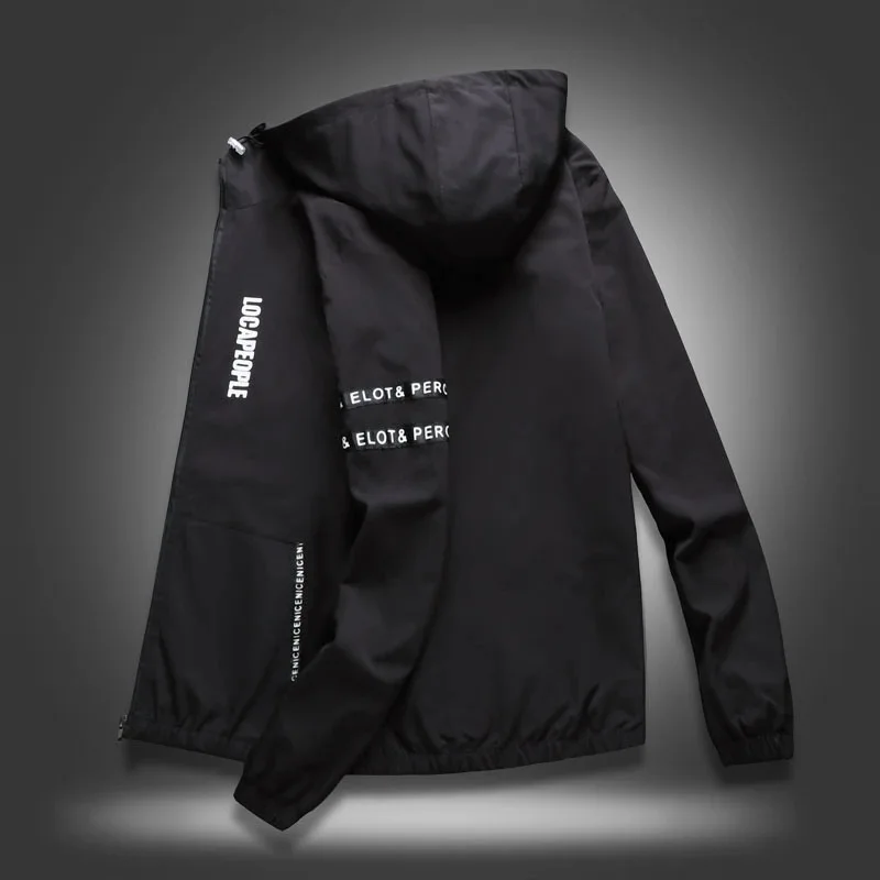 

2020 Men Jacket Spring Autumn Fashion Brand Coats Male Casual Baseball Bomber Jacket Solid Hooded Loose Coat Plus size 4XL