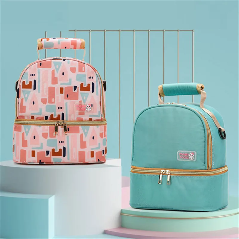 Diaper-Bags Insulated Bottle Lunch-Box Large-Capacity Baby Mummy Portable Women Waterproof