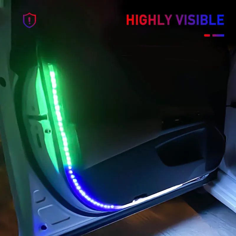 Светодиодная лента RGB для двери автомобиля цветная приветственная лампа