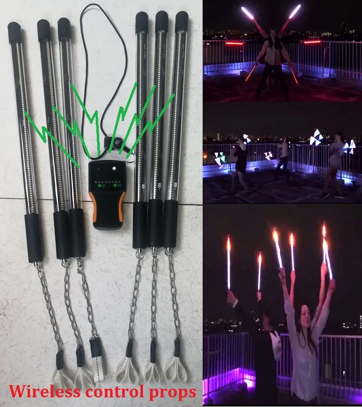 

LED poi , 80 pixel wireless control poi, full-color LED stick, Pipeline effect poi,POI Multiplayer Performance Controller
