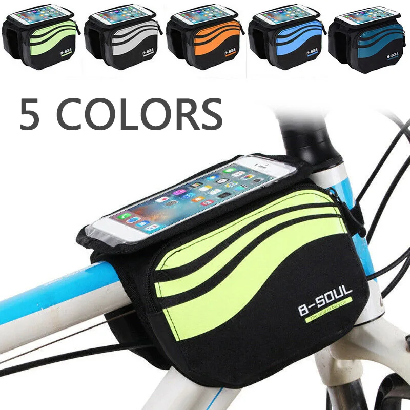 Top Bicycle Mountain Bike Upper Tube Bag Saddle Bag Touch Screen Mobile Phone Bag Waterproof 16 * 4 * 11.5cm 4 Top Bicycle Mountain Bike Upper Tube Bag Saddle Bag Touch Screen Mobile Phone Bag Waterproof 16 * 4 * 11.5cm 4