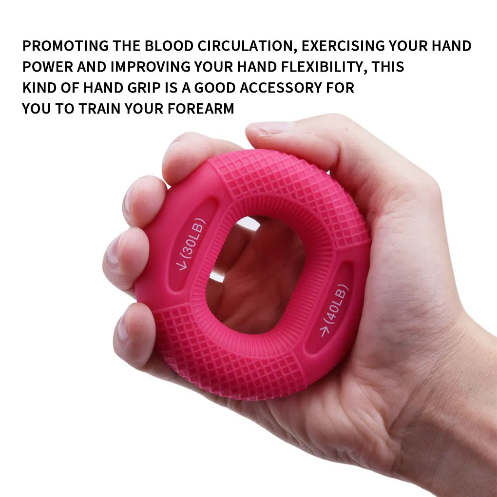 Silicone Adjustable Hand Grip 20-80LB Gripping Ring Finger Forearm Trainer Carpal Expander Muscle Workout Exercise Gym Fitness hand strengthener finger trainer finger strength trainer forearm exerciser hand grip trainers hand grip exerciser hand exerciser hand trainer