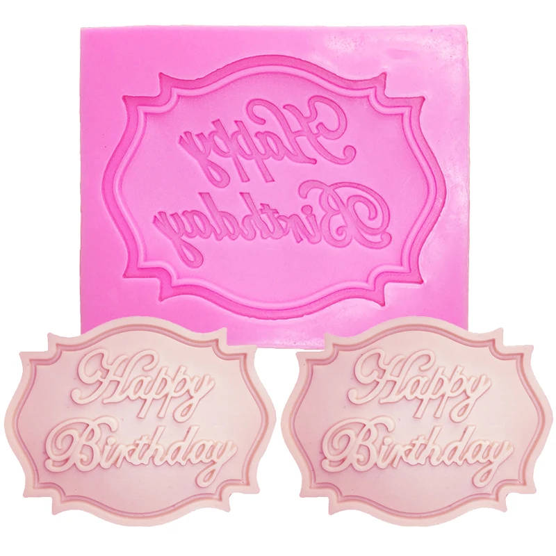 

7.2cm*6cm*0.8cmSmall silicone moldHappy birthday letter formParty restaurant chocolate fudge cake decoration