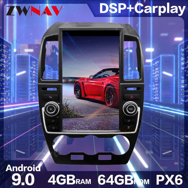 Вертикальный экран ZWNAV в стиле Tesla 13 6 дюйма Android 9 0 автомобильное радио GPS