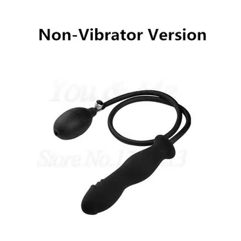 Super Big Inflatable Anal Vibrator Max 10cm Dildo Pump Anal Dilator Expandable 10 Speeds Vibrating Butt Plug Anal Balls Sex Toys 6