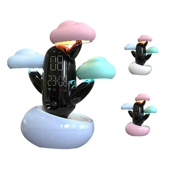 

Digital ligent Alarm Clock Cloud Sound Temperature Glowing Desktop Clocks Home Unisex 1800Mah 3W Dc 5V