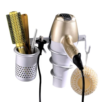 

Gold Hair Dryer Holder Diffuser for Curly or Wavy Hair Styling Attachment Hair Dryers Accessories Basket bathroom shelves