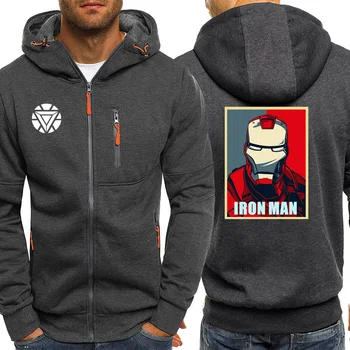 

The Avengers Tracksuit Mens Hot Sale Autumn Harajuku Streetwear Fleece Men Hoodie Sweatshirt Zipper Jackets Iron Man Sweatshirts