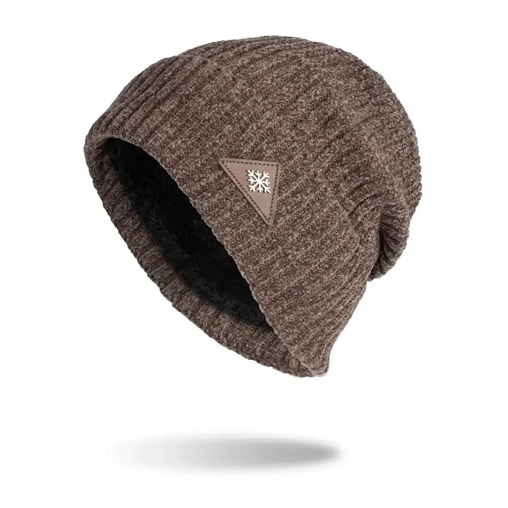 Joymay New Winter Beanies Neack Warmer Set Unisex Plain Warm Soft Scarf Skull Knitting Cap Hats Touca Gorro Caps WM126 - Цвет: Khaki Beanies