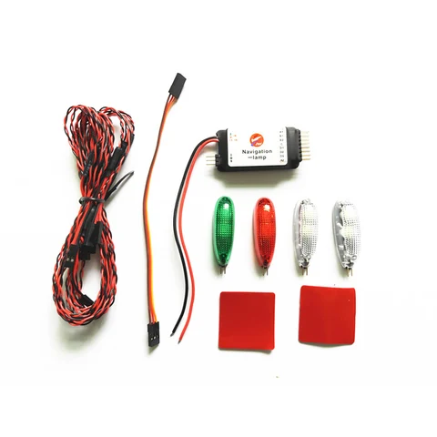 FPV RC Navigation Lights Set 2 6S Simulation LED Lamp Kits for SU27TurbojetEDF Duct Aircraft Glider Drone DIY Parts title=