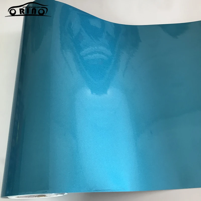 Blue Glitter Diamond Metallic Wrap Vinyl Sticker-4