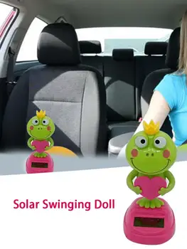 

Car Decoration Car Ornament Solar Shaking Head Doll Swinging Frog Car Decoration Cartoon Car Doll Car Interior Kids Toys Gift
