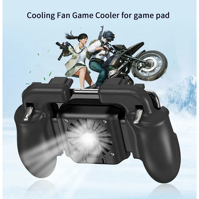 

PUBG Mobile Controller Gamepad trigger pubg Free Fire with Cooler Fan for PUBG Android iOS Six 6 Finger Jogos Mando Controle