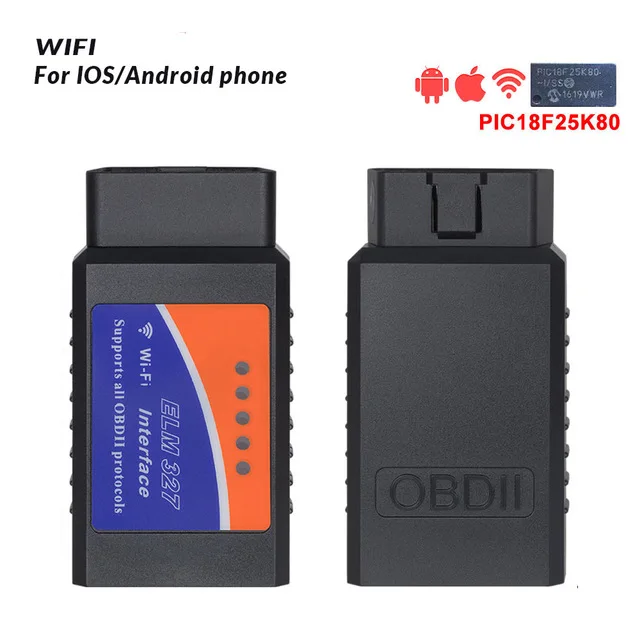 ELM327 wifi ELM327 V1.5 Bluetooth/Wi-Fi OBD2 V1.5 Mini Elm 327 PIC18F25K80 чип автоматический диагностический инструмент протокол OBDII для Android/IOS/Windows - Цвет: ELM327 wifi