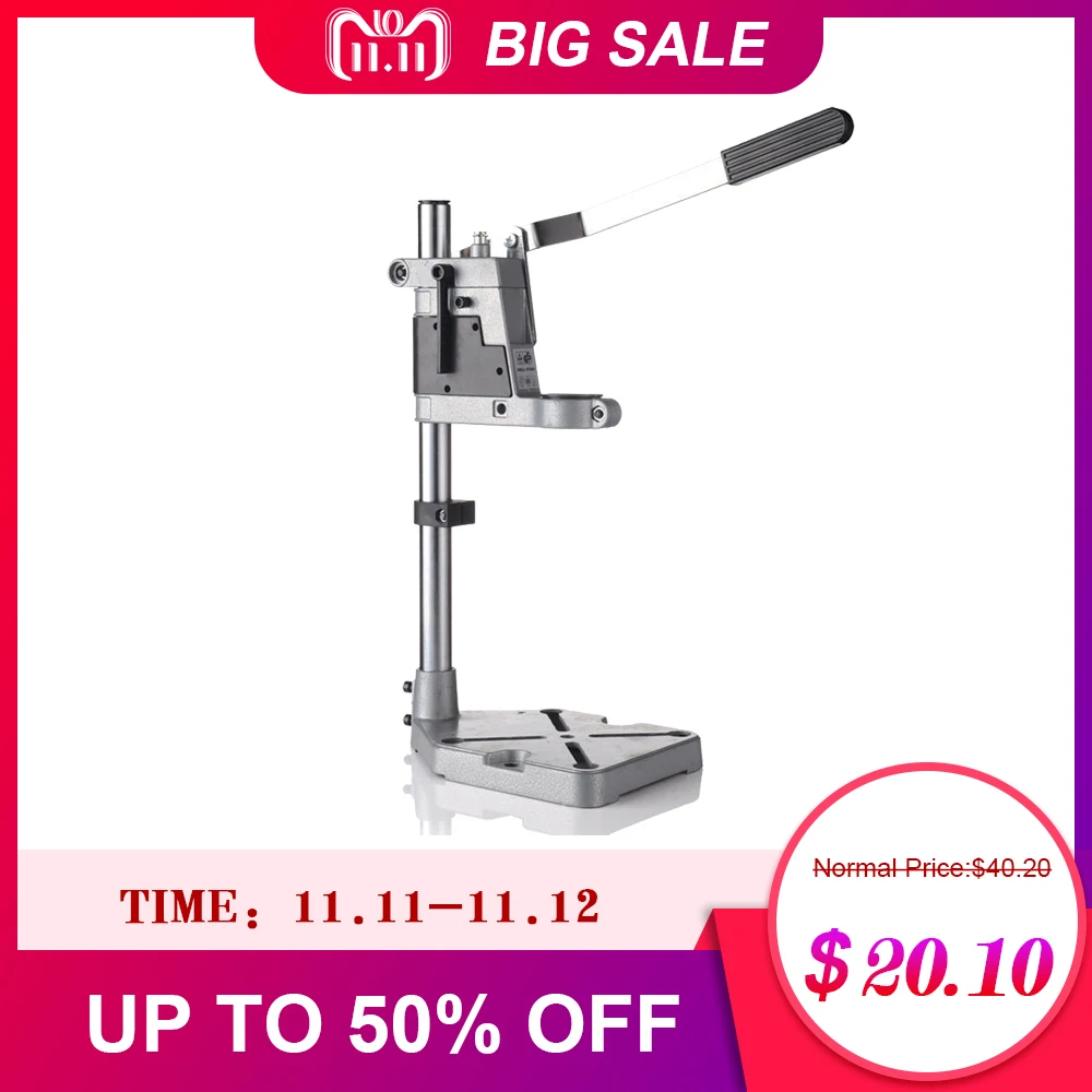 

Aluminum Workbench Repair Tools Universal Bench Clamp Drilling Press Stand Hand Manual Bench Rocker Adjustable Drill Stand