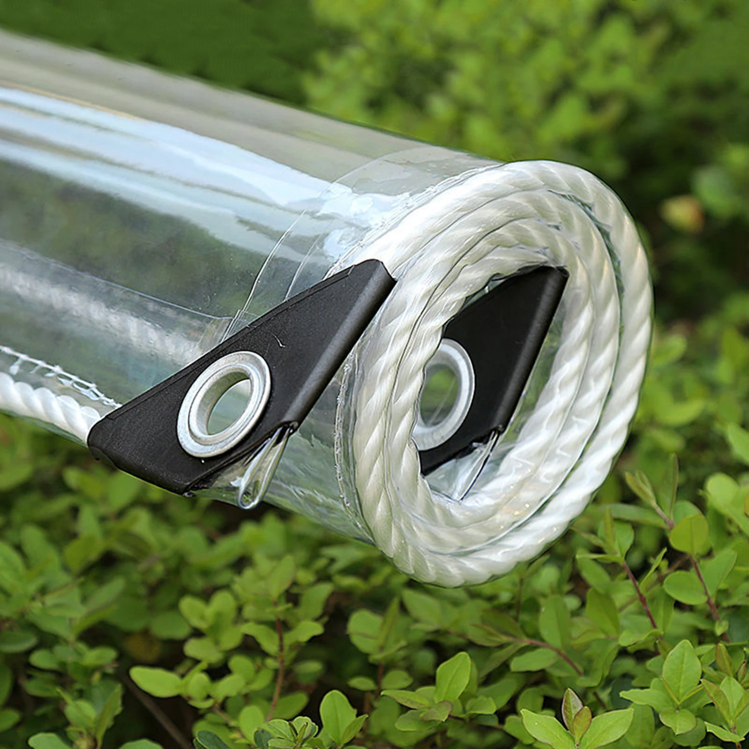 Waterproof Transparent PVC Tarpaulin with Eyelets Weatherproof Durable Canopies Foldable 0.39 mm Rain Cover for Garden Furniture |