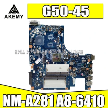 

free shipping For Lenovo G50-45 Laptop Motherboard ACLU5/ACLU6 NM-A281 with A8-6410 CPU G50-45 mainboard motherboard 100% Tested