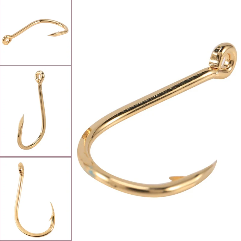

Steel Fishing Hooks High Carbon Carp Hook Japan Saltwater Sea Fishing Anzol Line Tied Golden