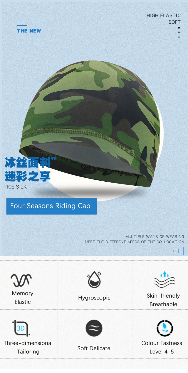 Outdoor Beanie Cycling Men Cap Bicycle Lining Quick Drying Helmet Inner Hat Sun Block Summer Fishing Breathable Sports Lady Cap black skully hat